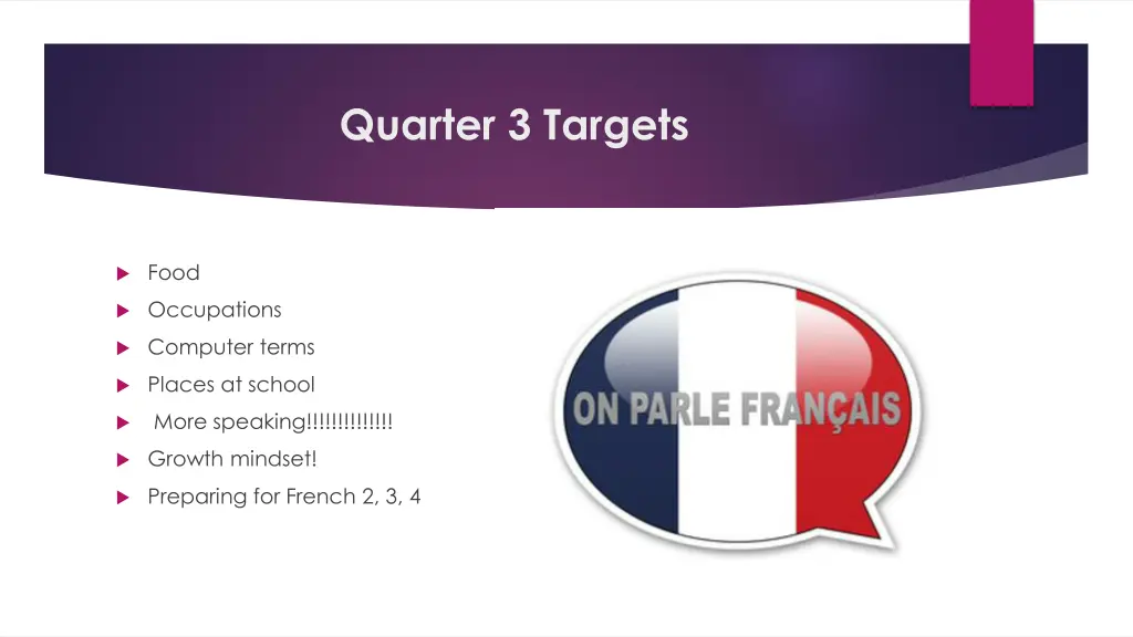 quarter 3 targets