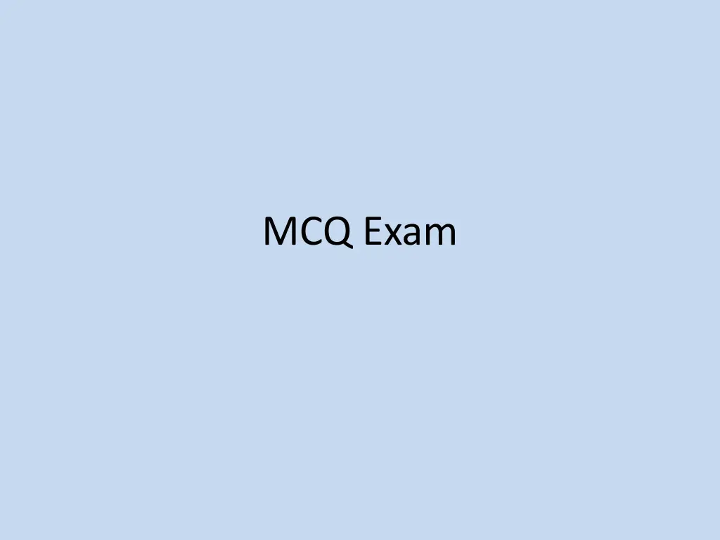 mcq exam