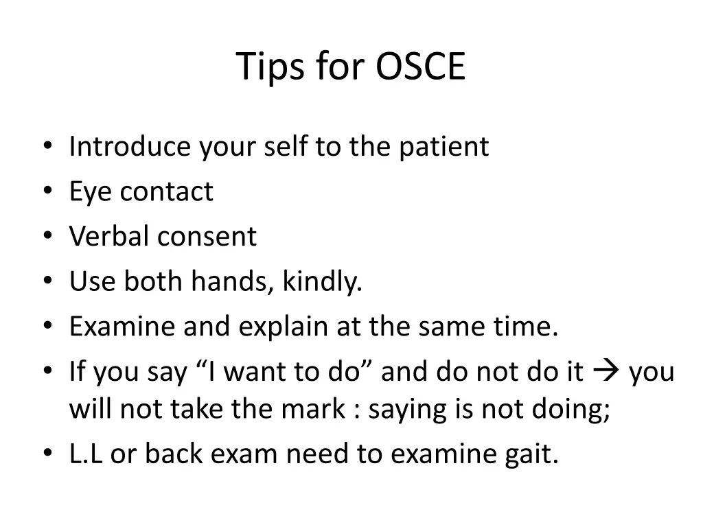 tips for osce