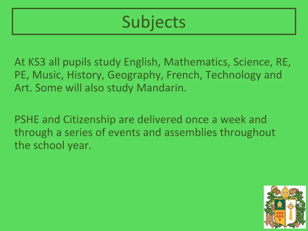 subjects