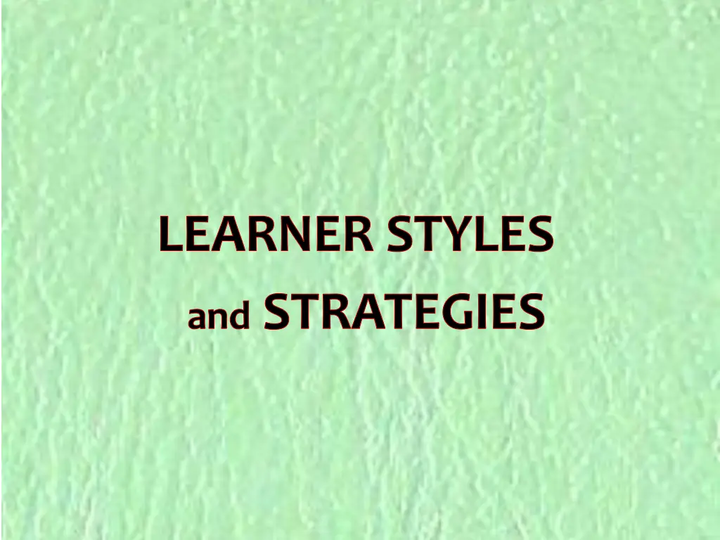 learner styles