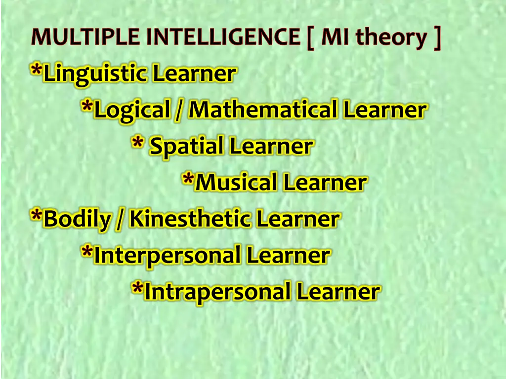 multiple intelligence mi theory linguistic