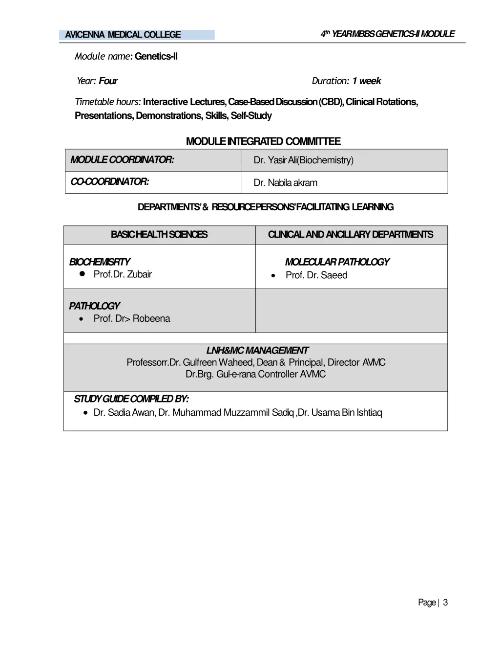 4 th year mbbs genetics iimodule 1