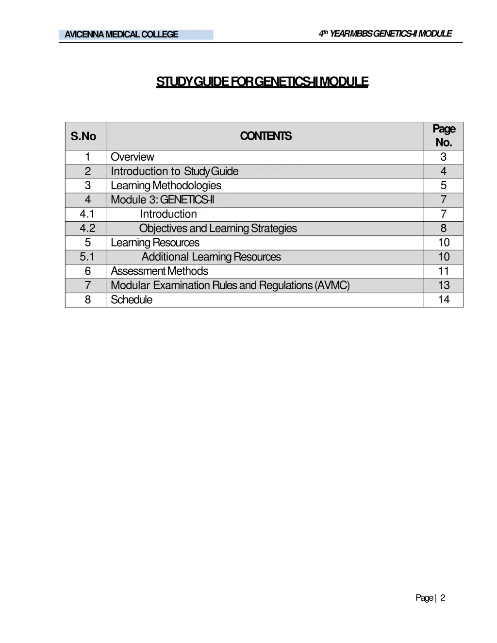 4 th year mbbs genetics iimodule