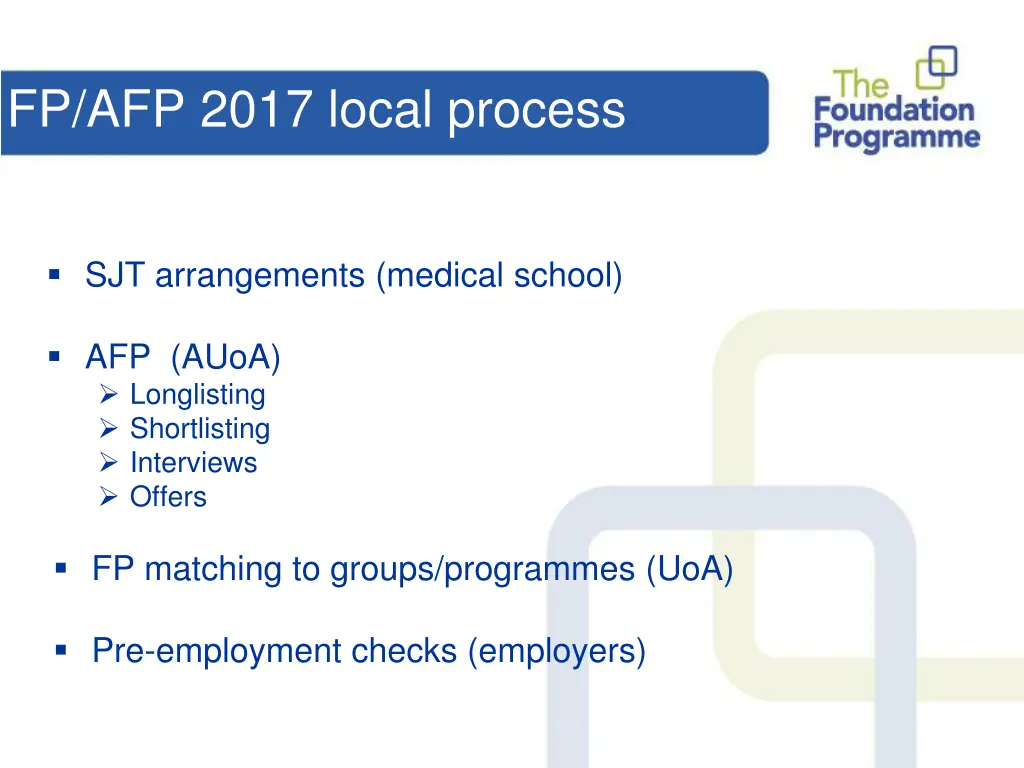 fp afp 2017 local process