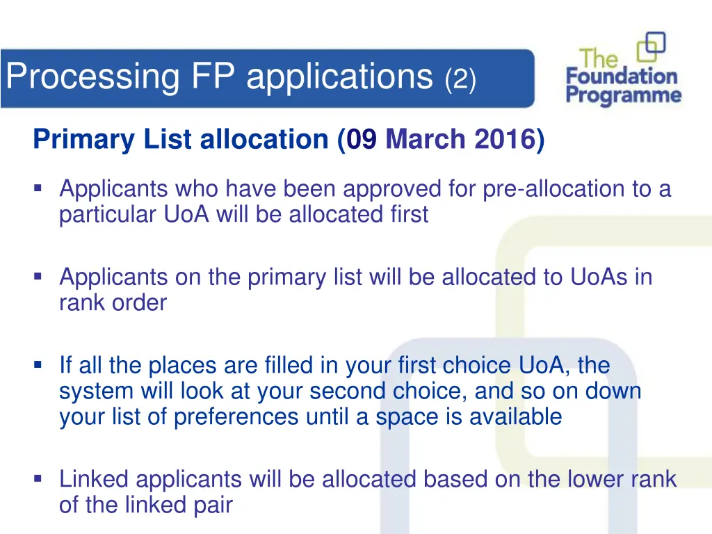 processing fp applications 2