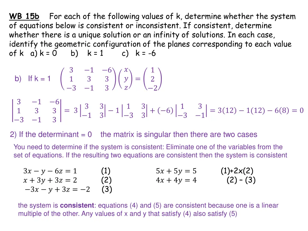 wb 15b for each of the following values