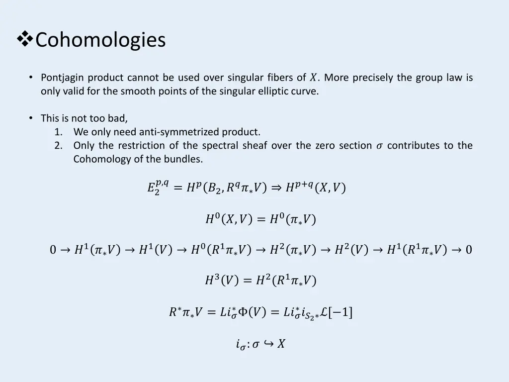 cohomologies