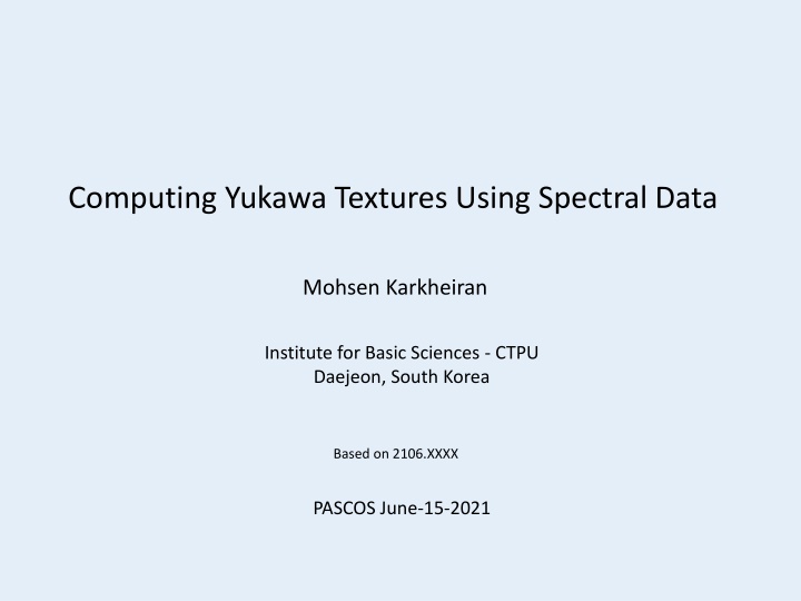 computing yukawa textures using spectral data