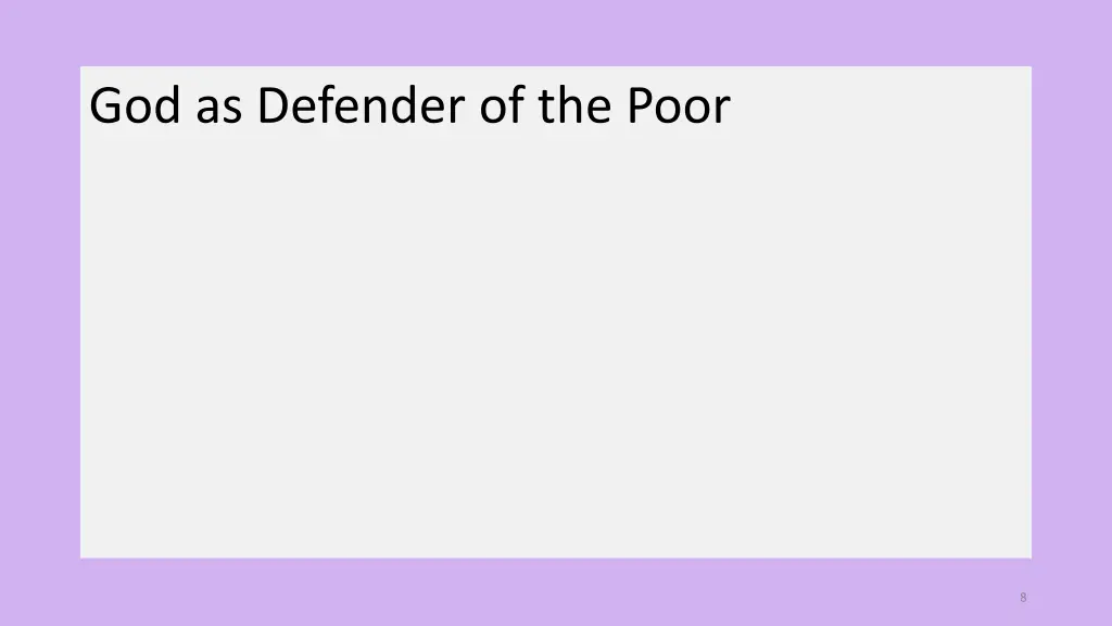 god as defender of the poor 1