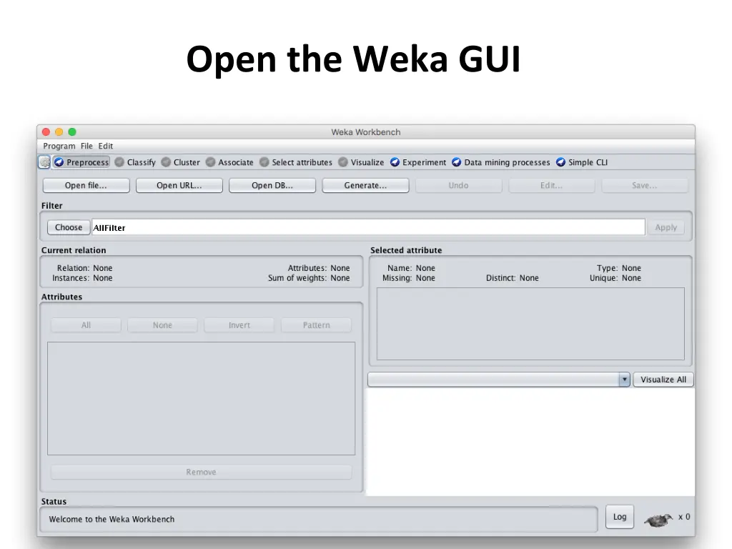 open the weka gui