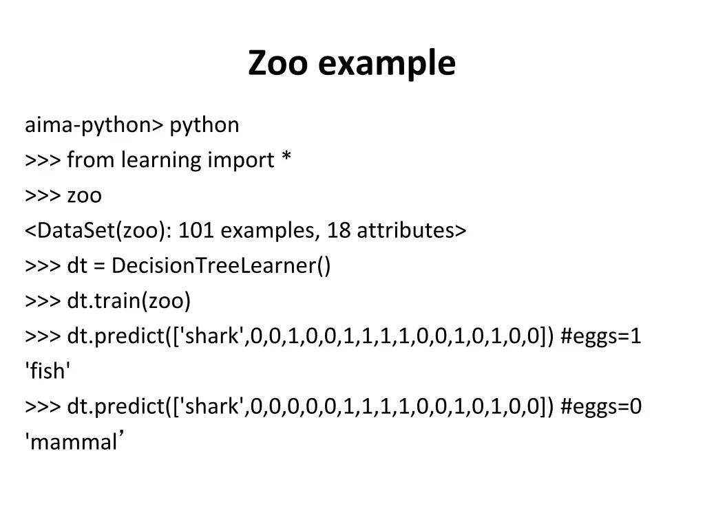 zoo example