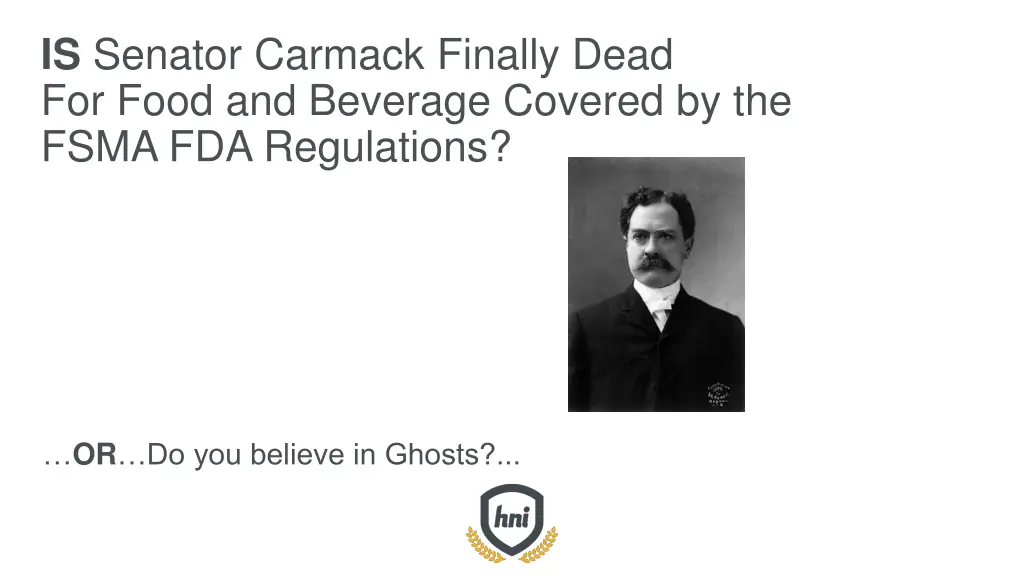 is senator carmack finally dead for food