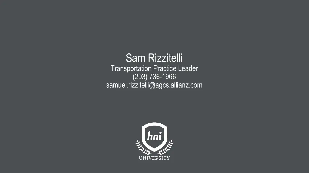 sam rizzitelli transportation practice leader