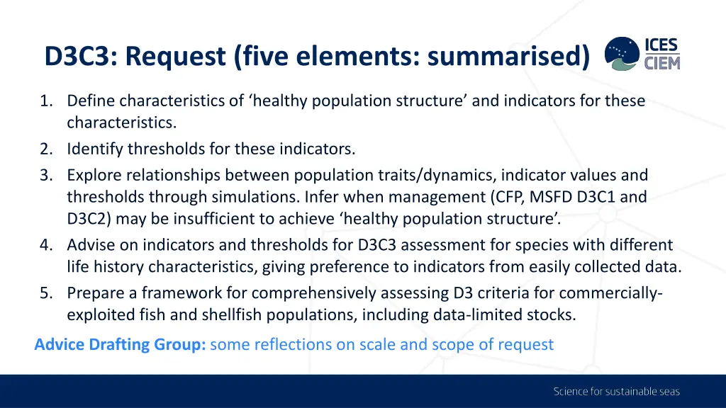 d3c3 request five elements summarised