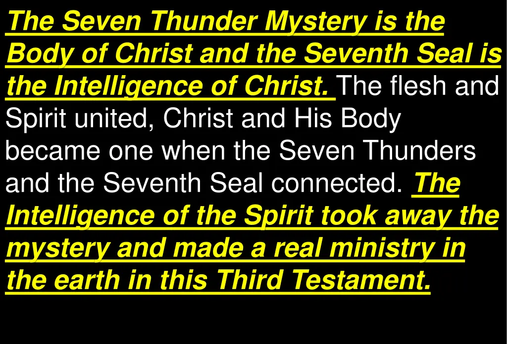 the seven thunder mystery is the body of christ