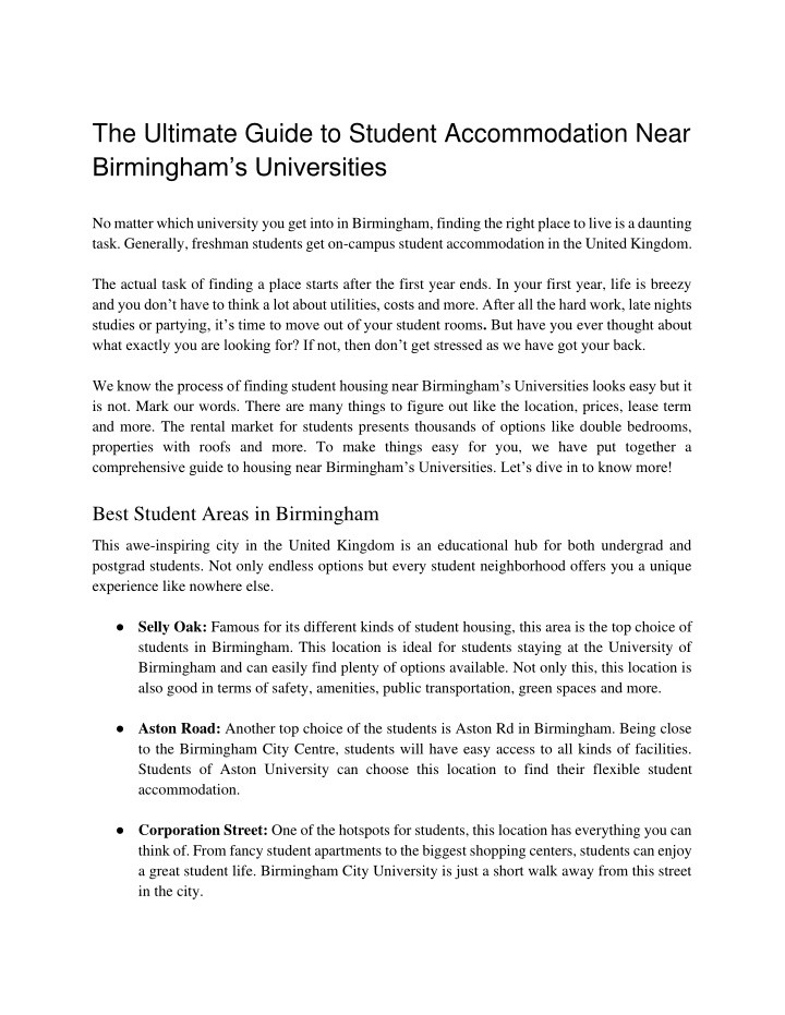 the ultimate guide to student accommodation near