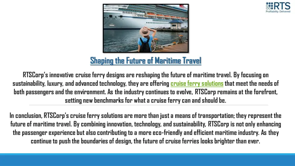 shaping the future of maritime travel