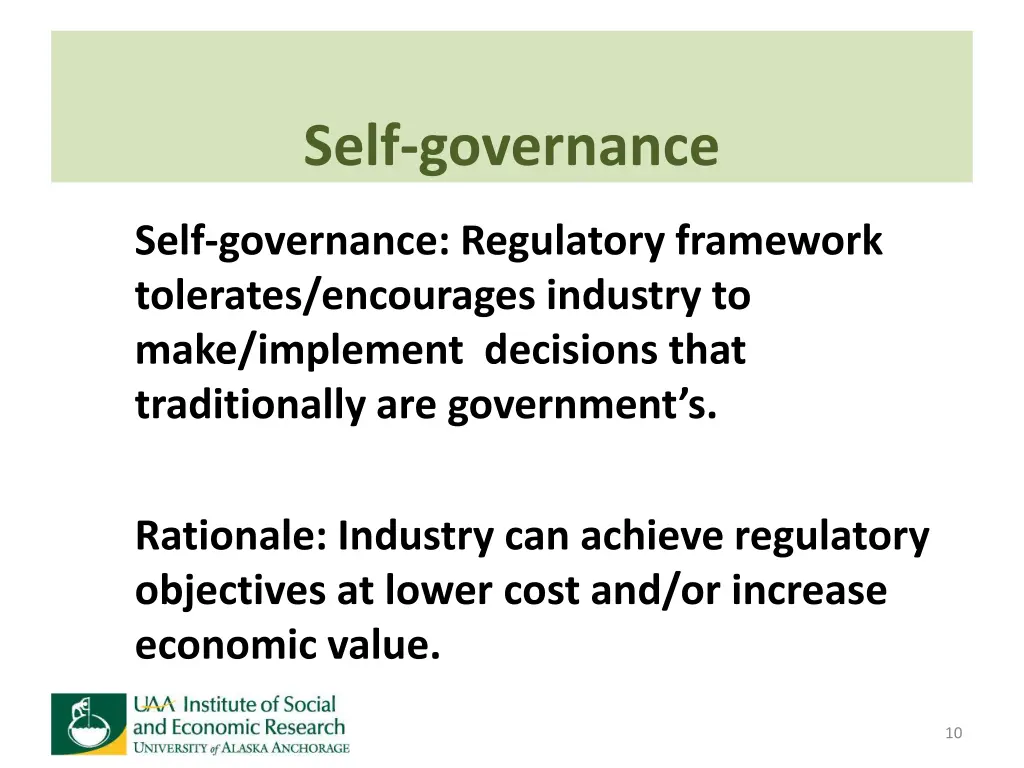 self governance