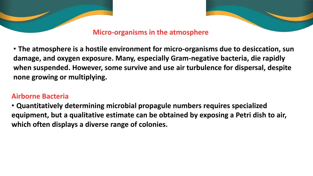 micro organisms in the atmosphere