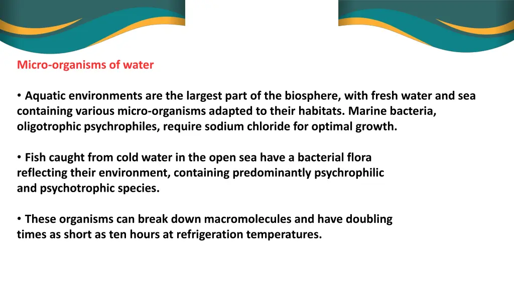 micro organisms of water