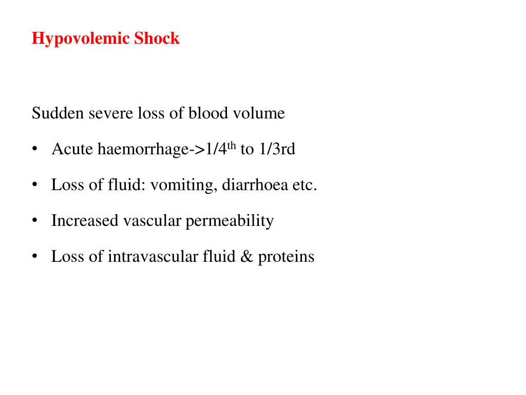 hypovolemic shock