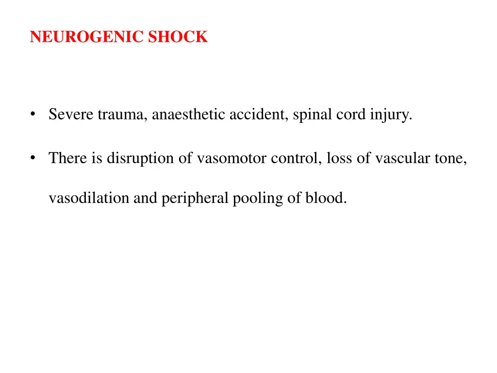 neurogenic shock