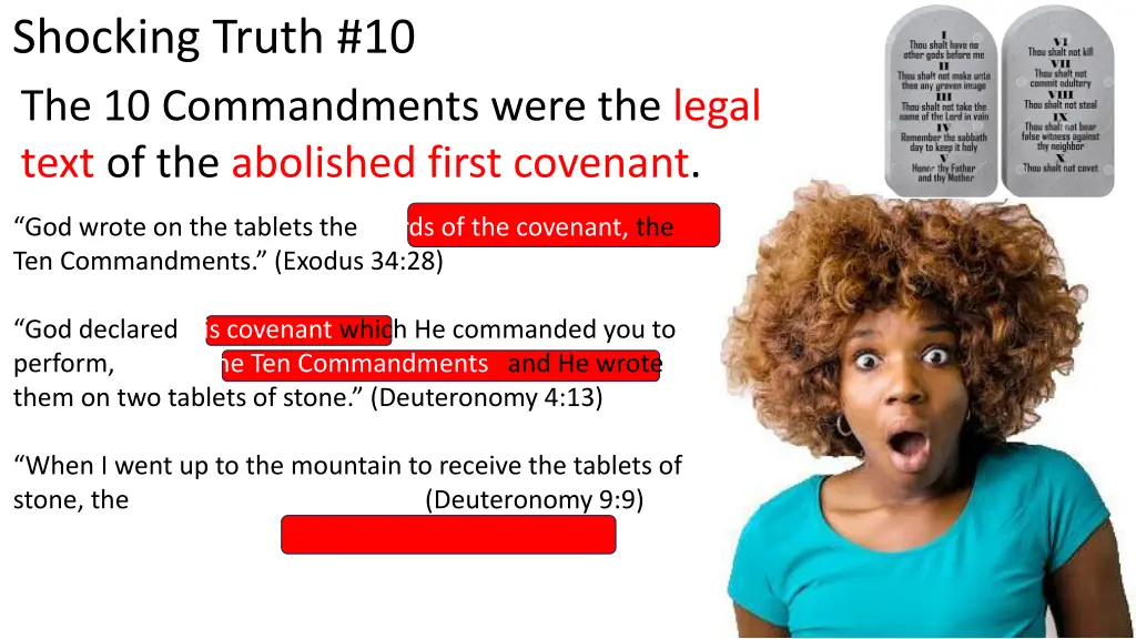 shocking truth 10 the 10 commandments were 13