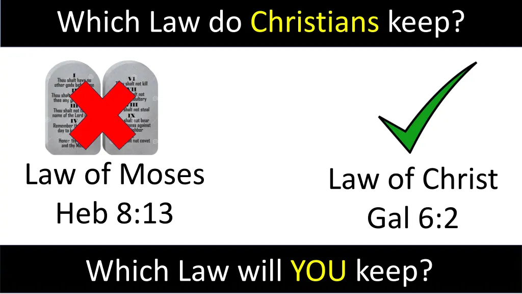 which law do christians keep