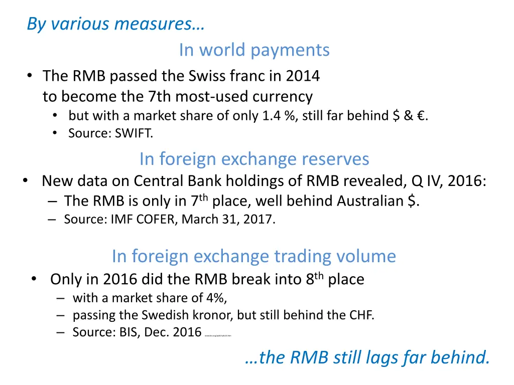 by various measures