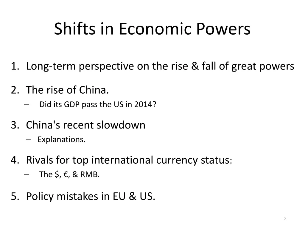 shifts in economic powers 1