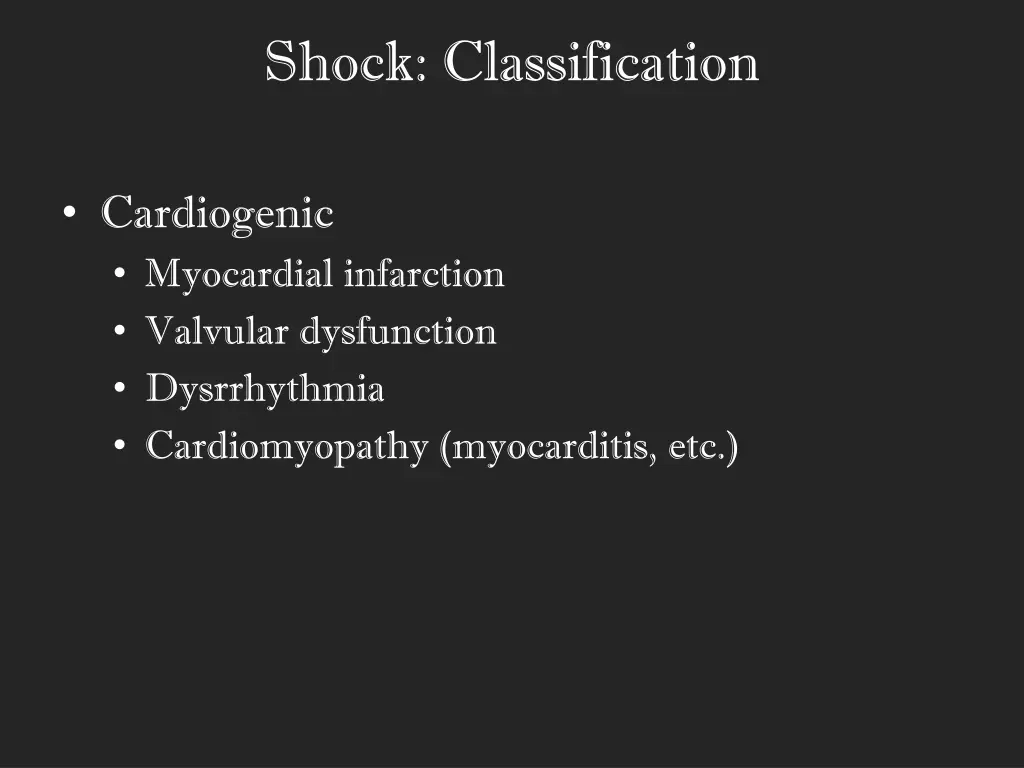 shock classification 1