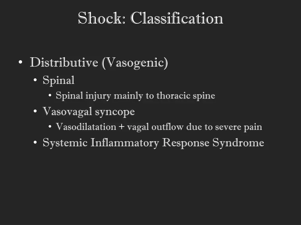 shock classification 5