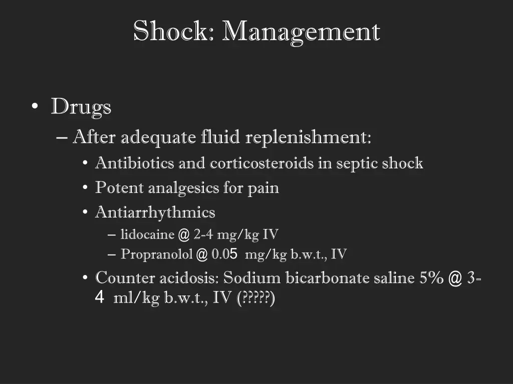 shock management 10