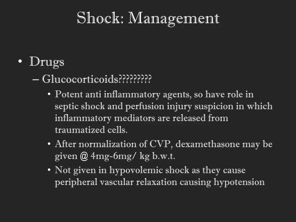 shock management 11