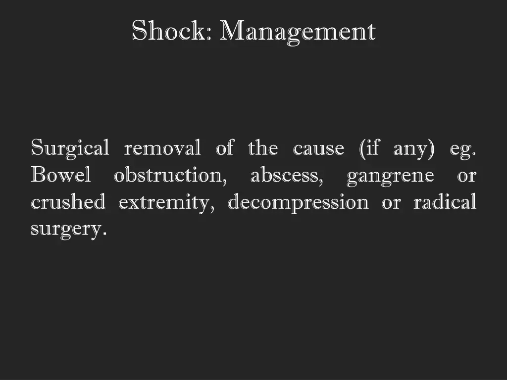 shock management 12