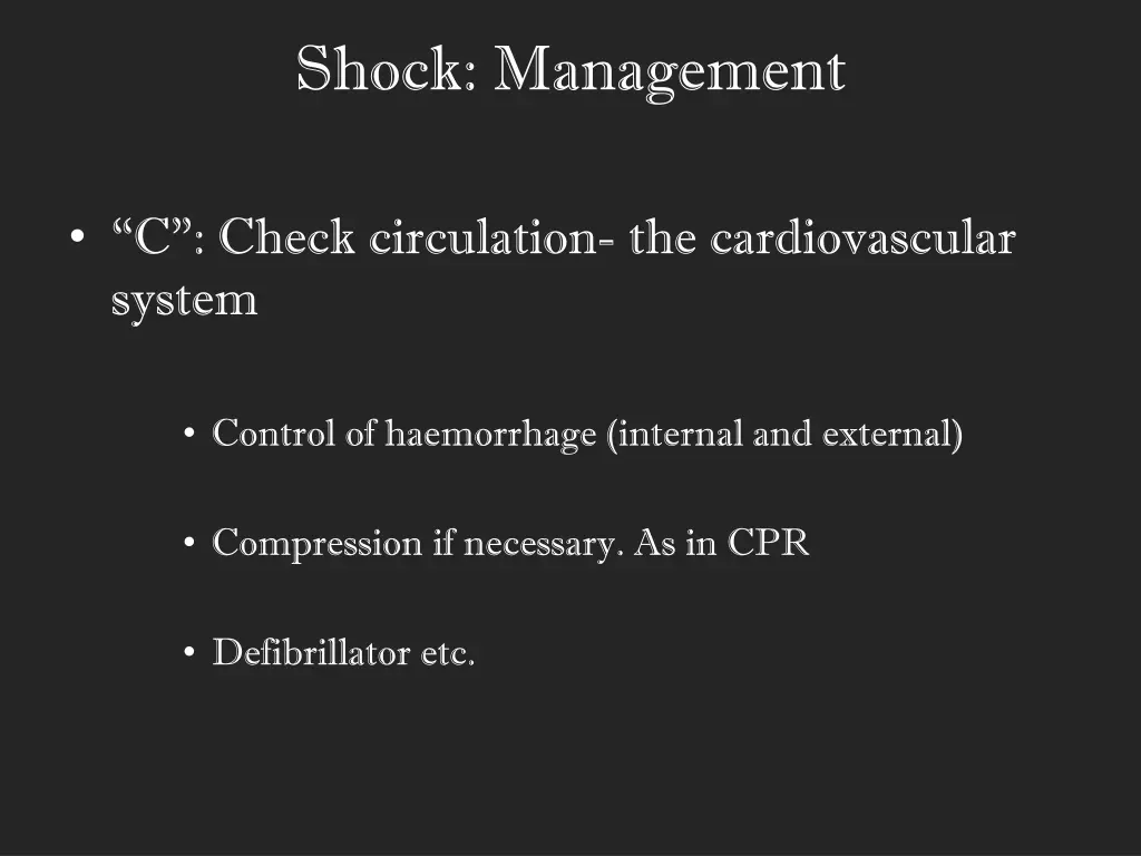 shock management 3