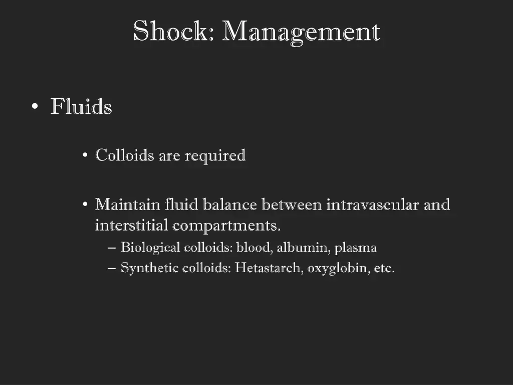 shock management 7