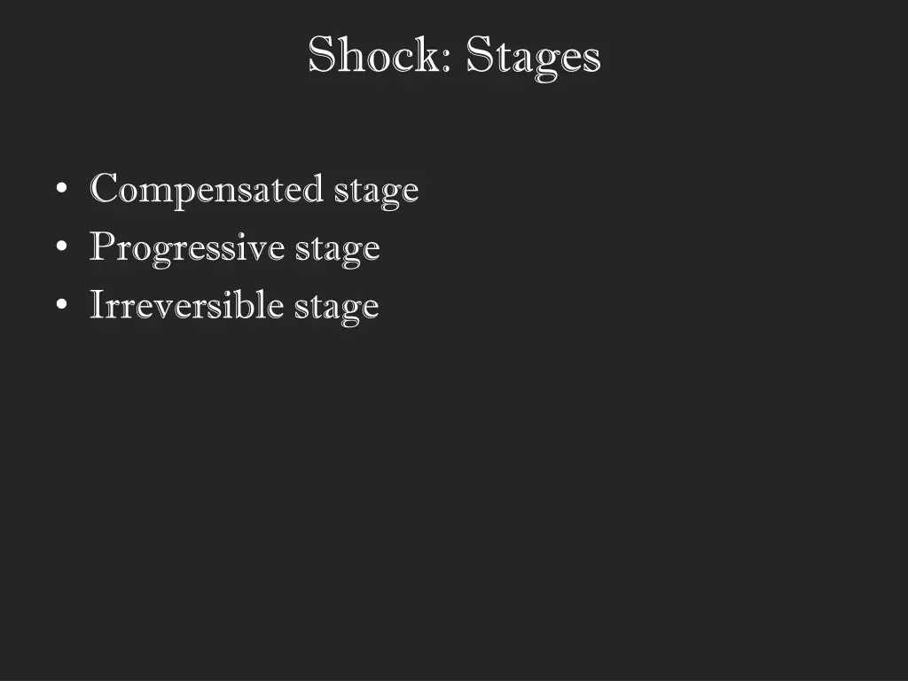 shock stages