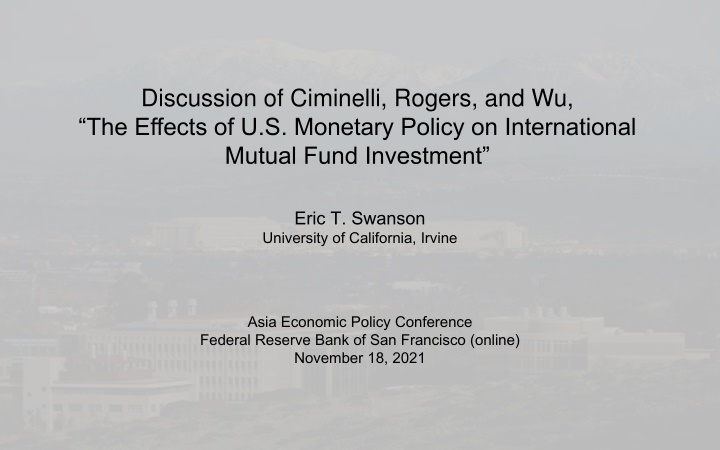 discussion of ciminelli rogers and wu the effects