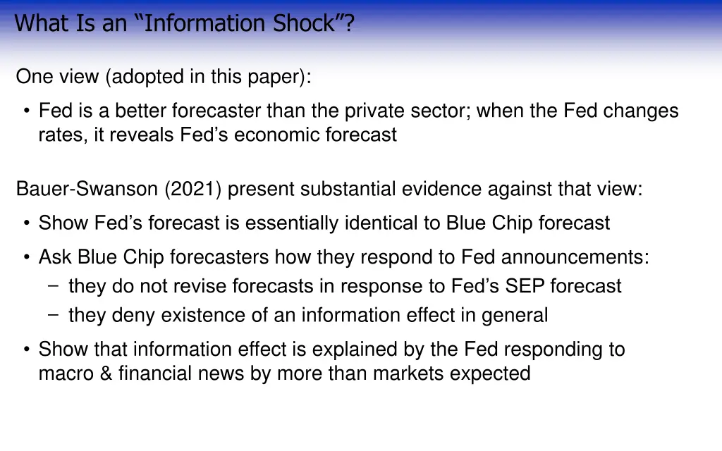 what is an information shock