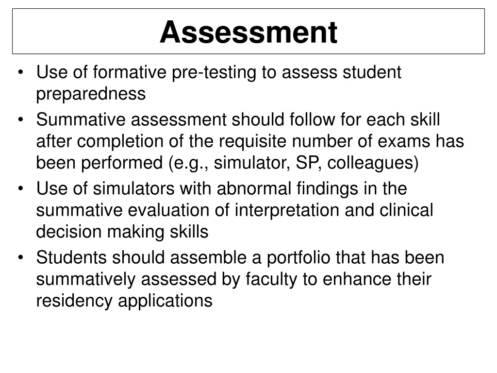 assessment