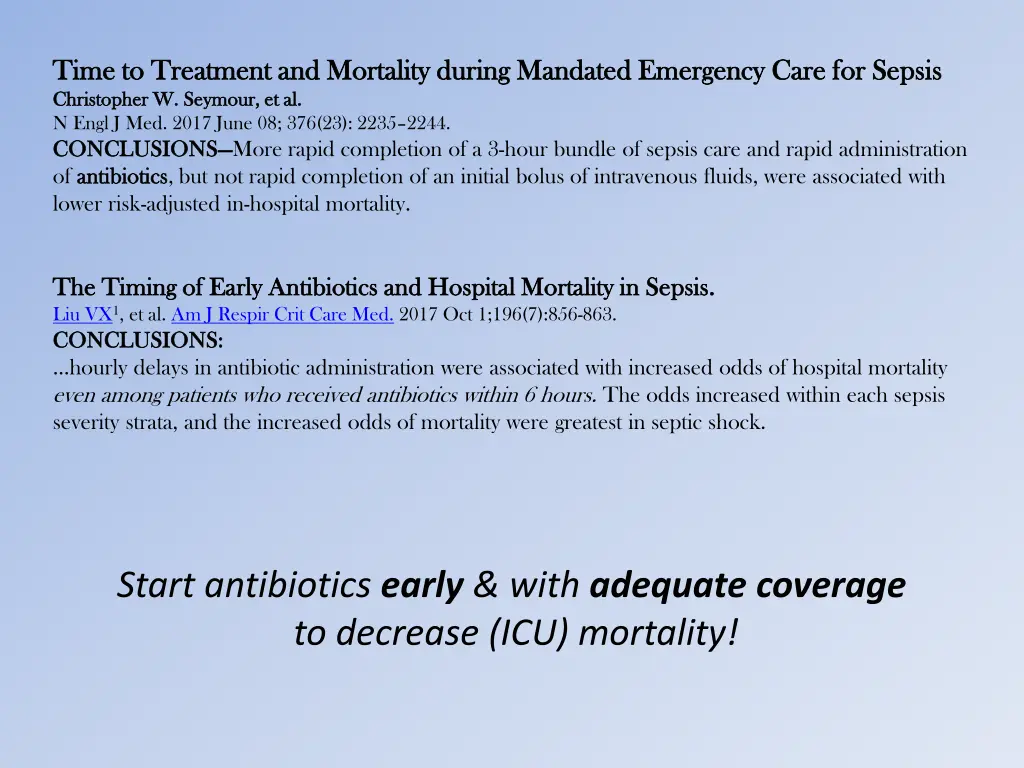 time to treatment and mortality during mandated