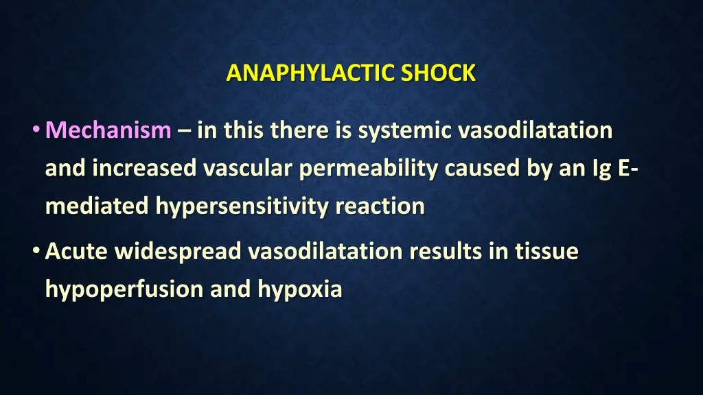 anaphylactic shock