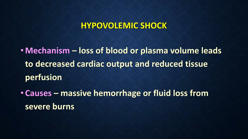 hypovolemic shock