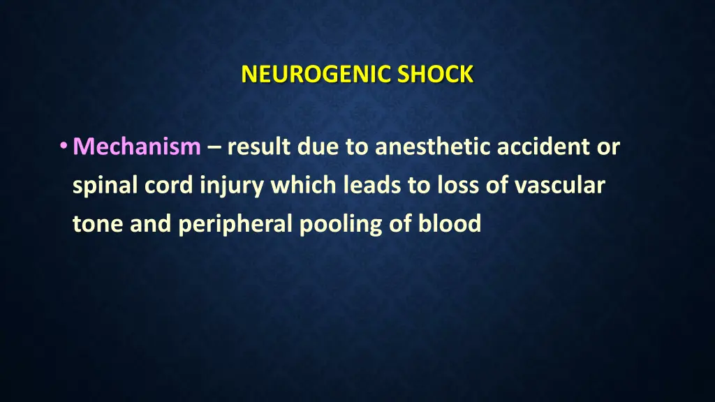 neurogenic shock