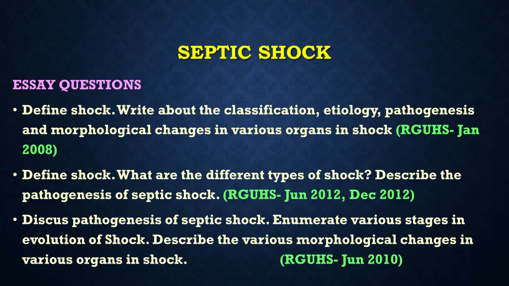 septic shock 22