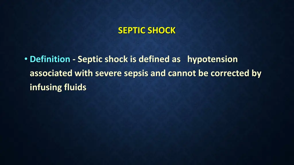 septic shock