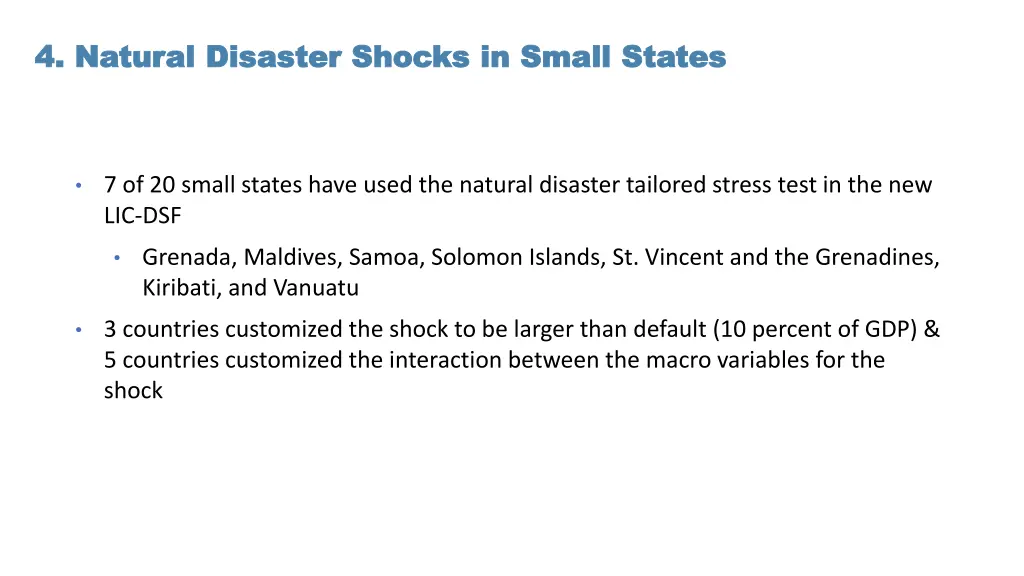 4 natural disaster shocks in small states