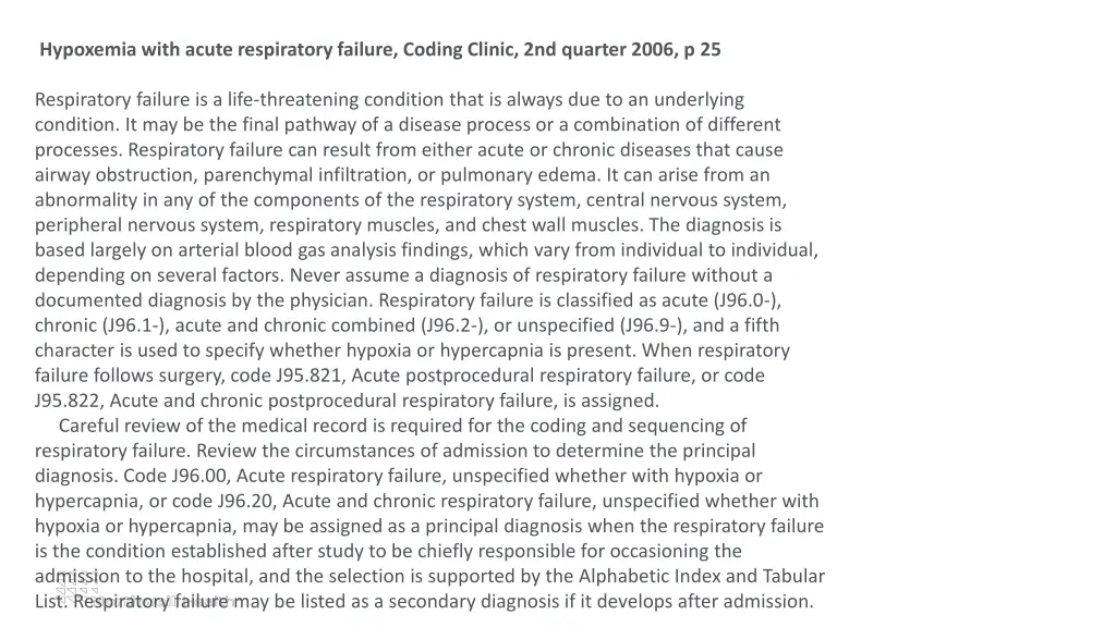 hypoxemia with acute respiratory failure coding